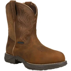 Anthem Shortie H20 Embroidery Round Toe Pull On Cowboy Boots
