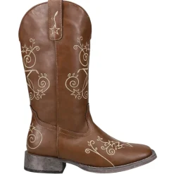 Aster Embroidered Square Toe Cowboy Boots