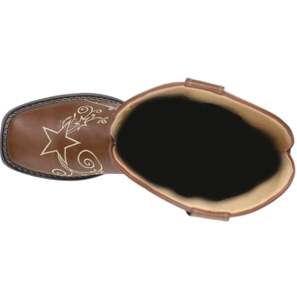 Aster Embroidered Square Toe Cowboy Boots