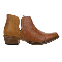 Ava Caiman Print Snip Toe Pull On Cowboy Booties