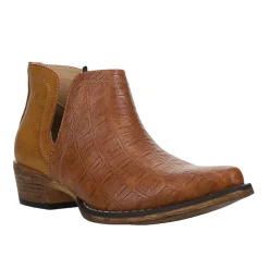 Ava Caiman Print Snip Toe Pull On Cowboy Booties