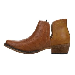 Ava Caiman Print Snip Toe Pull On Cowboy Booties