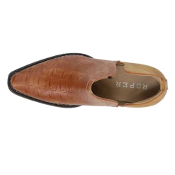 Ava Caiman Print Snip Toe Pull On Cowboy Booties