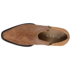 Ava Embossed Snip Toe Pull On Cowboy Booties