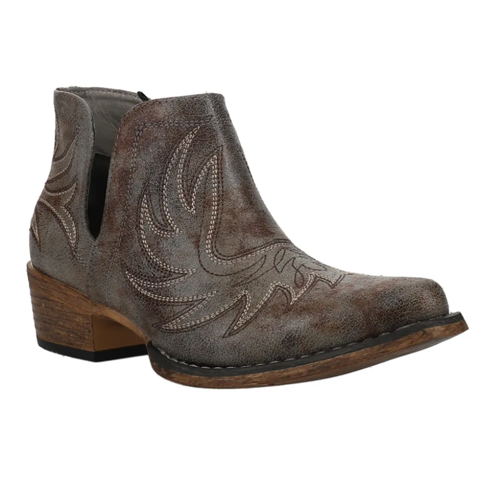 Ava Embroidered Snip Toe Cowboy Booties