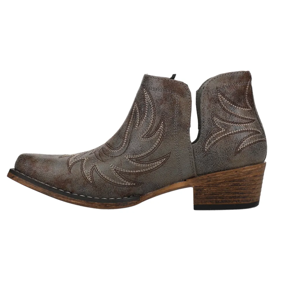 Ava Embroidered Snip Toe Cowboy Booties