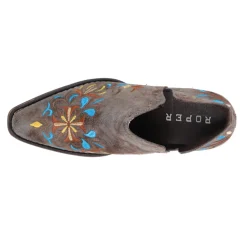Ava Embroidered Snip Toe Cowboy Booties