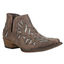 Ava Glitz Tooled-Inlay Snip Toe Cowboy Booties