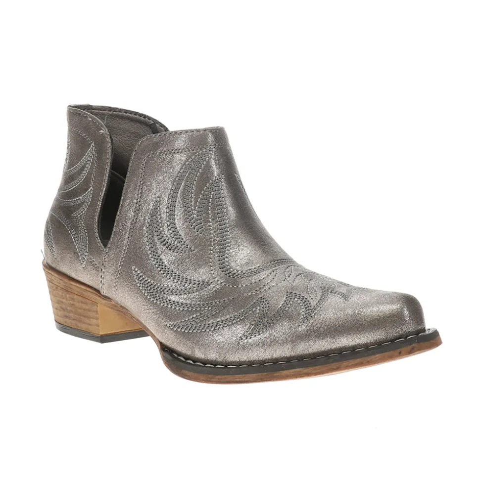 Ava Metallic Embroidered Snip Toe Cowboy Booties