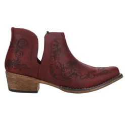 Ava Paisley Embossed Snip Toe Cowboy Booties