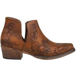 Ava Paisley Embossed Snip Toe Cowboy Booties