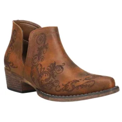 Ava Paisley Embossed Snip Toe Cowboy Booties