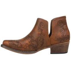 Ava Paisley Embossed Snip Toe Cowboy Booties