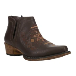 Ava Southwest Embroidered Snip Toe Cowboy Booties