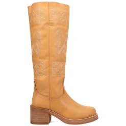 Avalon Embroidered Round Toe Pull On Cowboy Boots