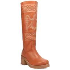 Avalon Embroidered Round Toe Pull On Boots