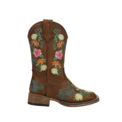 Bailey Floral Square Toe Cowboy Boots (Little Kid-Big Kid)