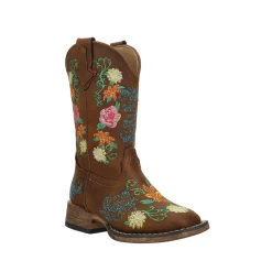 Bailey Floral Square Toe Cowboy Boots (Little Kid-Big Kid)
