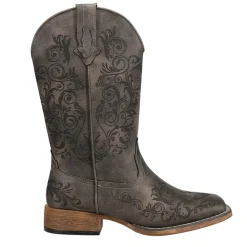 Bailey Laser Square Toe Cowboy Boots