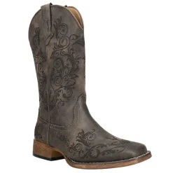 Bailey Laser Square Toe Cowboy Boots