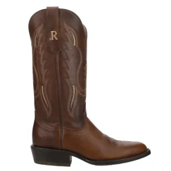 Bay Apache Embroidered Round Toe Cowboy Boots