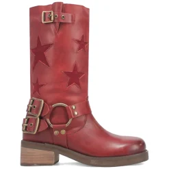 Blacklist Tooled Inlay Round Toe Pull On Motorcycle Boots