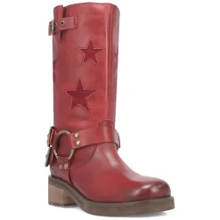 Blacklist Tooled Inlay Round Toe Pull On Motorcycle Boots