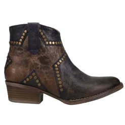 Blue Star Inlay Studded Ankle Zippered Booties