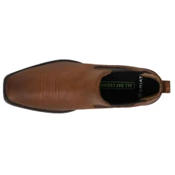 Booker Ultra Embroidered Square Toe Chelsea Boots