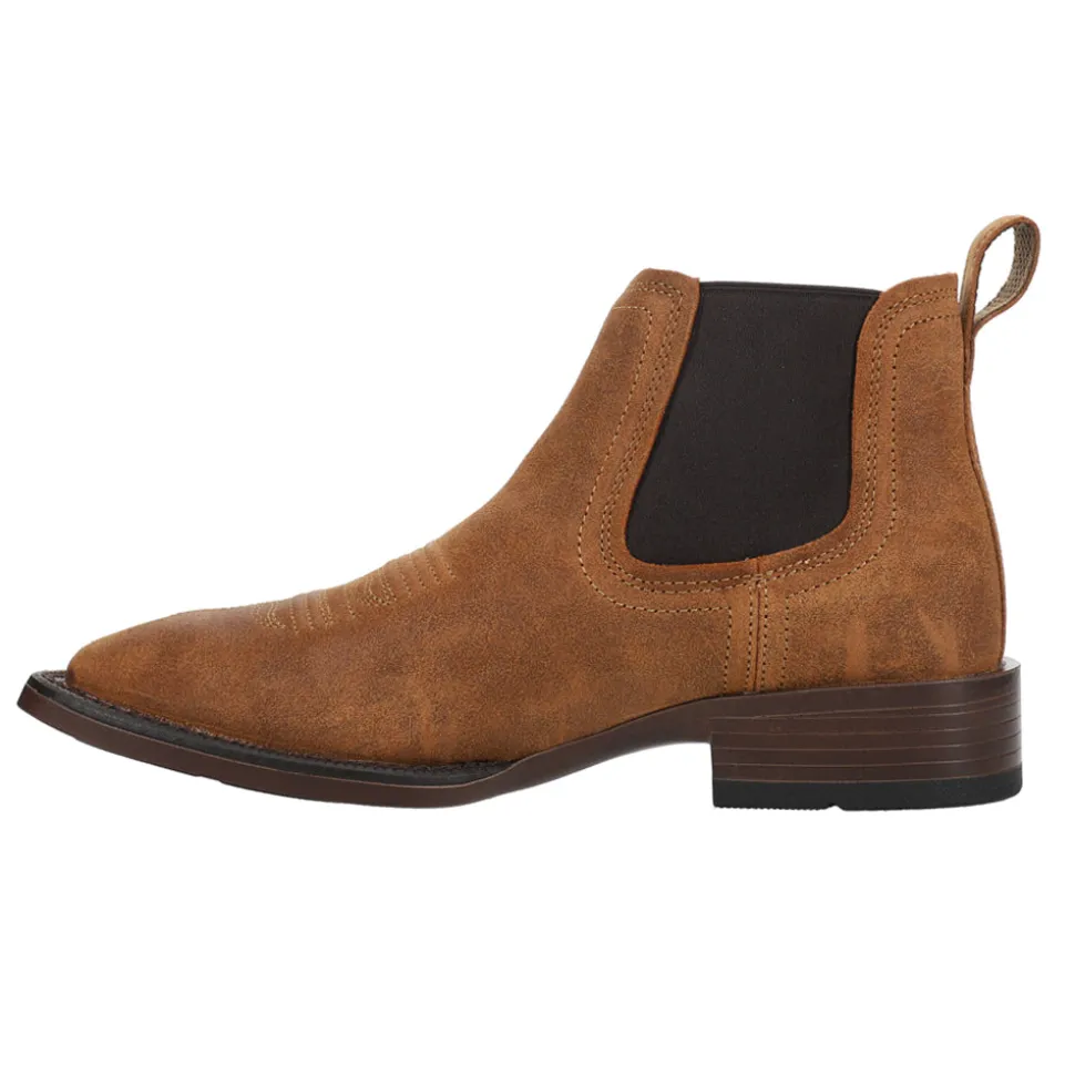 Booker Ultra Embroidered Square Toe Chelsea Boots