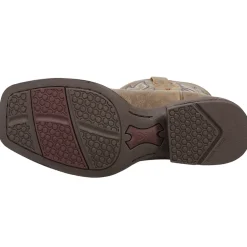 Brander Embroidered Square Toe Pull On Cowboy Boots