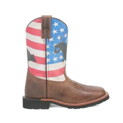 Buck Patriotic Square Toe Cowboy Boots (Little Kid-Big Kid)