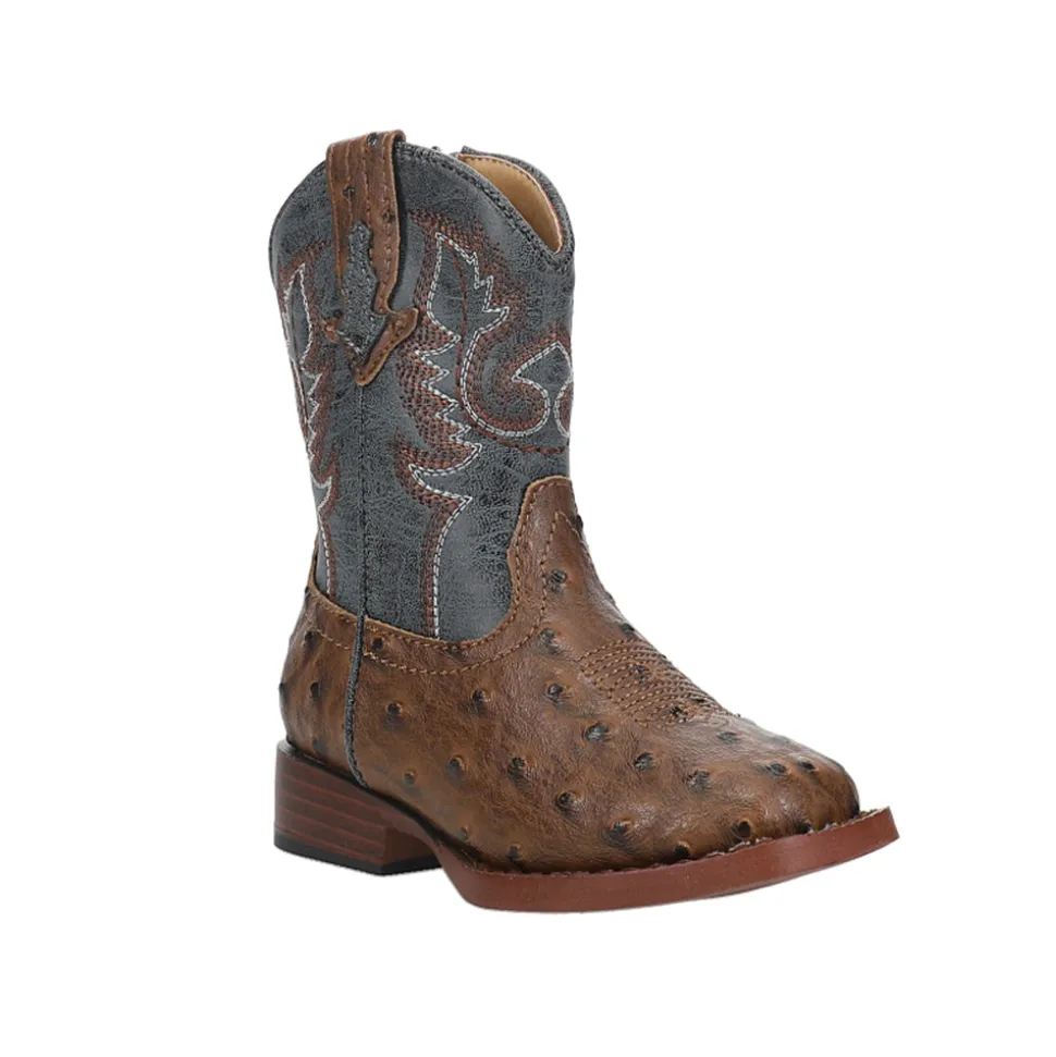 Bumps Square Toe Cowboy Boots (Toddler)