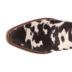 Calico Cow Round Toe Mule Slip On Boots