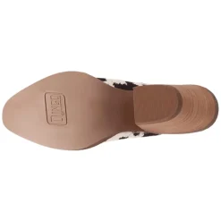 Calico Cow Round Toe Mule Slip On Boots