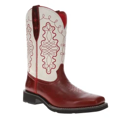 Callie Embroidered Square Toe Pull On Cowboy Boots