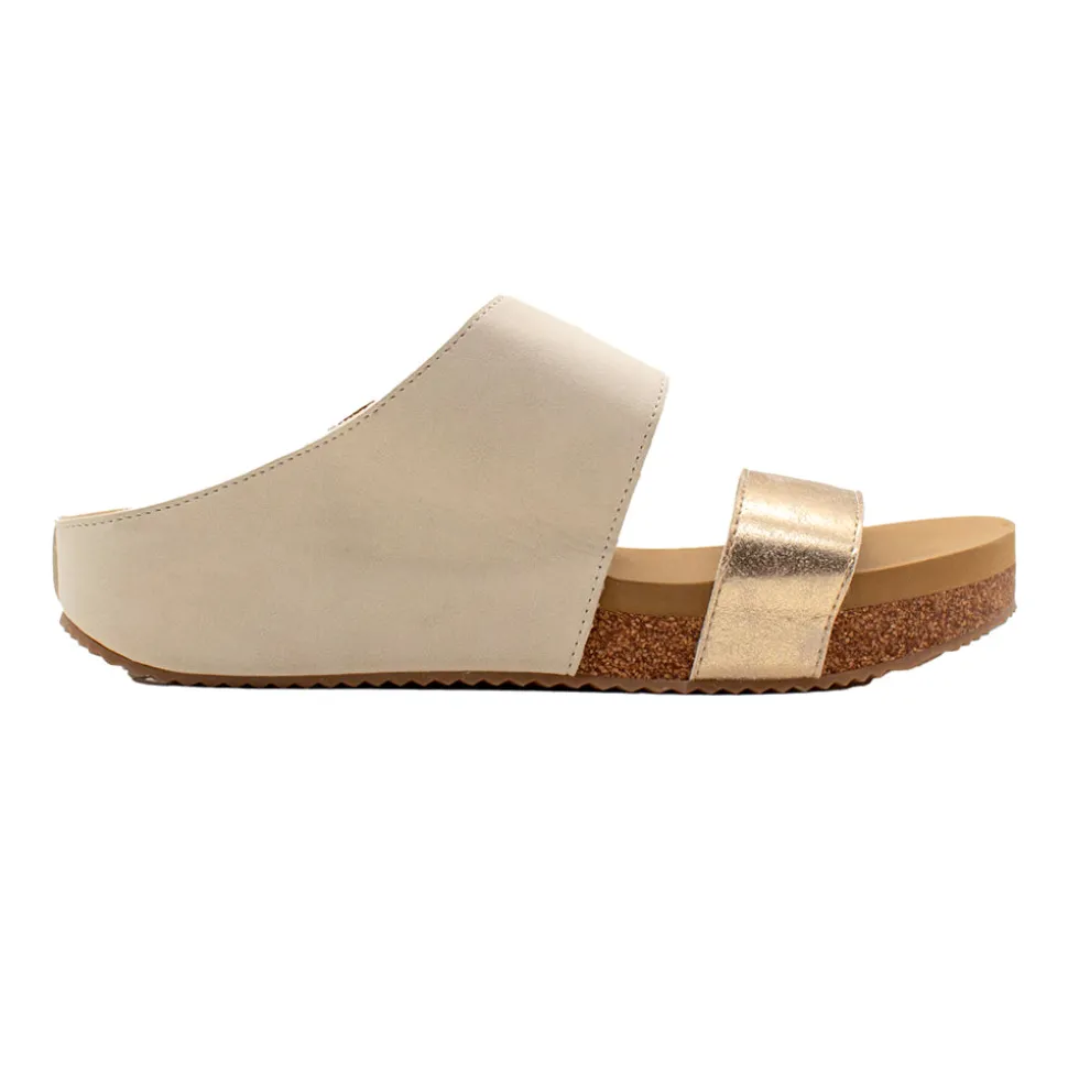 Campfire Metallic Slide Sandals
