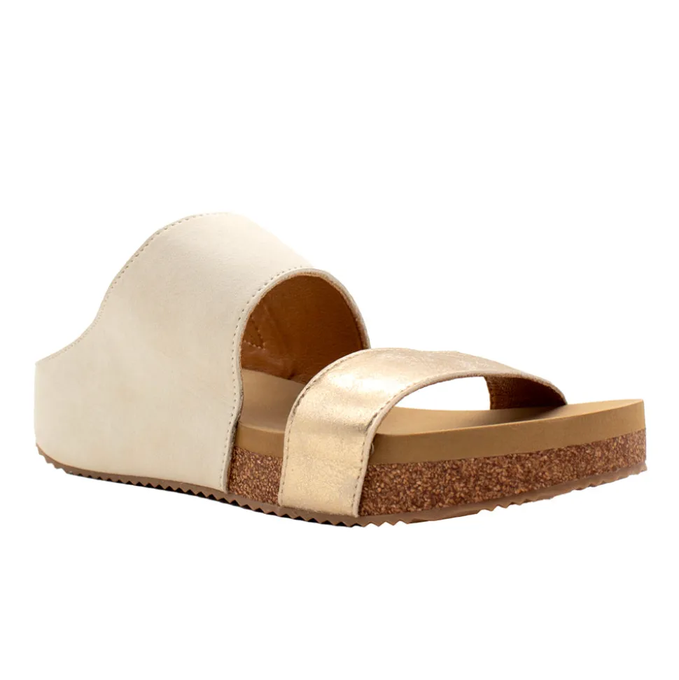 Campfire Metallic Slide Sandals