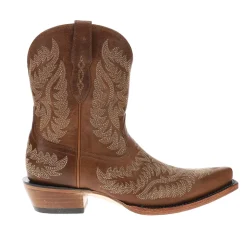 Cate Embroidered Snip Toe Zippered Cowboy Booties