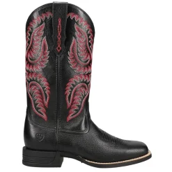 Cattle Caite Stretchfit Embroidered Square Toe Cowboy Boots