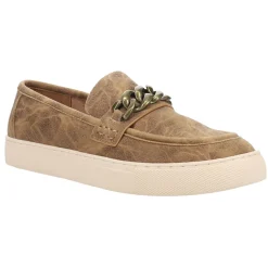 Chain Reaction Metallic Slip On Loafers