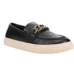 Chain Reaction Metallic Slip On Loafers