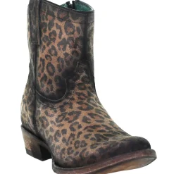 Cheetah Snip Toe Cowboy Booties