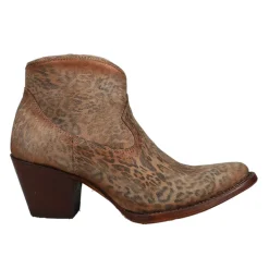 Cheetah Suede Pointed Toe Cowboy Booties