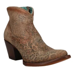 Cheetah Suede Pointed Toe Cowboy Booties