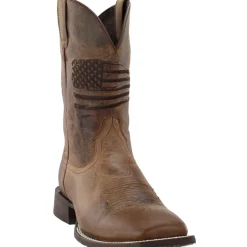 Circuit Patriot Square Toe Pull On Cowboy Boots