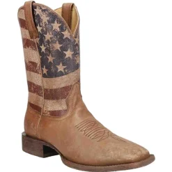 Circuit Proud Patriotic Square Toe Pull On Cowboy Boots