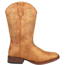 Cowboy Classic Embroidered Square Toe Pull On Cowboy Boots