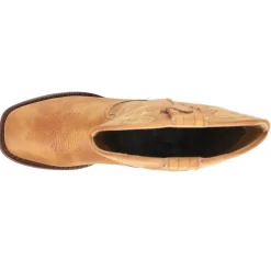 Cowboy Classic Embroidered Square Toe Pull On Cowboy Boots