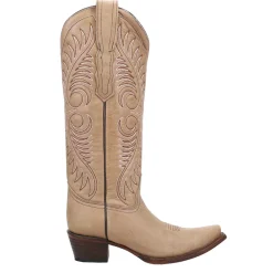 Cowhide Embroidered Snip Toe Cowboy Boots